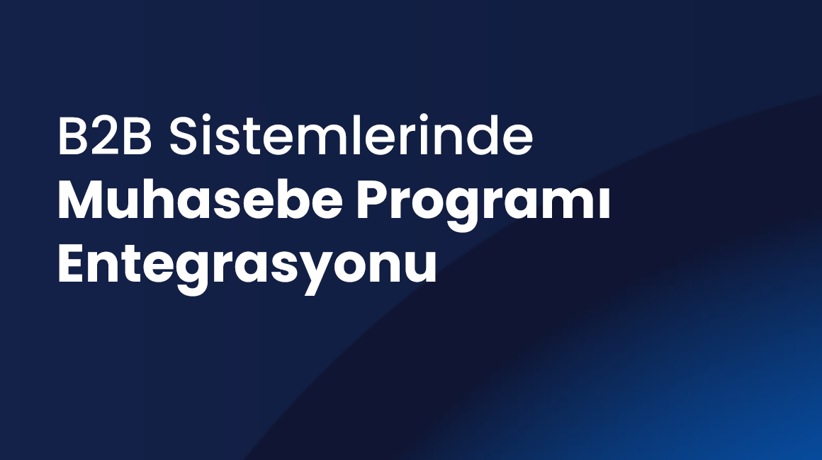 B2B Sistemlerinde Muhasebe Programı Entegrasyonu